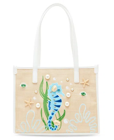Betsey Johnson Horsin Around Tote In Neutral