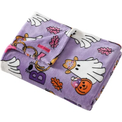 Betsey Johnson Howdy Ghouls Throw Blanket In Purple