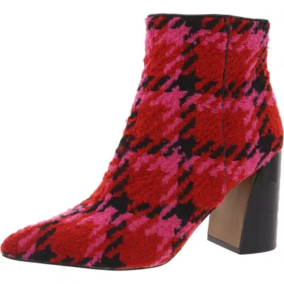 Betsey Johnson Jackyy Womens Zipper Knit Booties In Multi