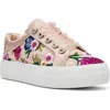 Betsey Johnson Jayla Platform Sneaker In Blush Multi Floral