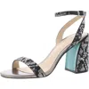 Betsey Johnson Jet Womens Jeweled Faux Leather Block Heels In Multi