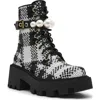 Betsey Johnson Jonnie Lug Sole Boot In Black