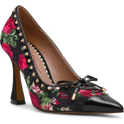 Betsey Johnson Jovi Studded Pointed Toe Pump In Multi