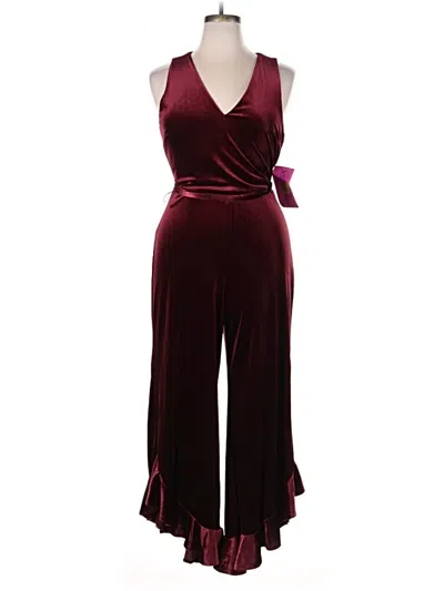 Pre-owned Betsey Johnson Jumpsuit In Burgundy