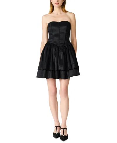 Betsey Johnson Juniors' Strapless Mini Bow Dress In Multi