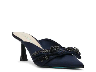 Betsey Johnson Kena Mule In Blue
