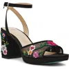 Betsey Johnson Kenni Ankle Strap Platform Sandal In Multi