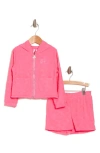 BETSEY JOHNSON KIDS' HOODIE & SHORTS COVER-UP SET