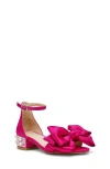 Betsey Johnson Little And Big Girls Lulu Dress Sandal With Pearl Heel In Fuchsia