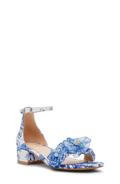 Betsey Johnson Kids' Petra Ankle Strap Sandal In Blue