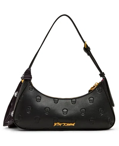 Betsey Johnson Kisses Crossbody Wallet In Black