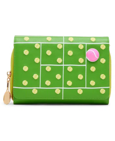 Betsey Johnson Kisses Crossbody Wallet In Green