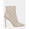 Betsey Johnson Larkk Womens Embellished Mesh Booties In Brown