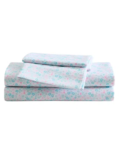 Betsey Johnson Leopard Rosettes Printed Microfiber 4-pc. Sheet Set, Queen In Blue