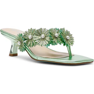 Betsey Johnson Lesli Kitten Heel Sandal In Green