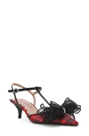 Betsey Johnson Lillyan Pointed Toe Ankle Strap Pump In Multi