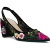 Betsey Johnson Lira Pointed Toe Slingback Pump In Multi