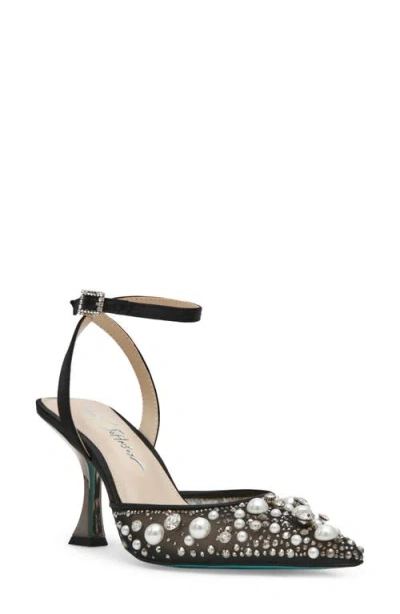 Betsey Johnson Livv Embellished Pointed Toe Pump In Black