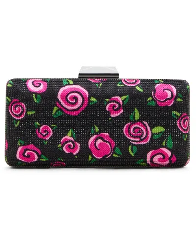 Betsey Johnson Lollipop Rose Small Clutch Handbag In Black
