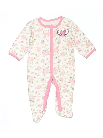 Pre-owned Betsey Johnson Babies' Long Sleeve Onesie In White