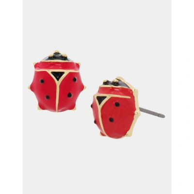 Betsey Johnson Lucking Out Ladybug Studs Red