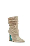 BETSEY JOHNSON MAC ANKLE BOOT IN LIGHT GOLD