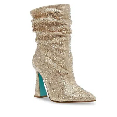 Betsey Johnson Mac Ankle Boot In Light Gold