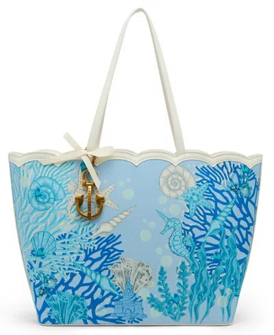 Betsey Johnson Make Waves Medium Tote Bag In Blue
