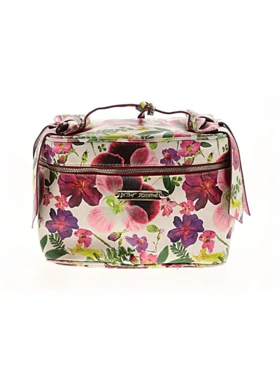 Pre-owned Betsey Johnson Makeup Bag In Burgundy
