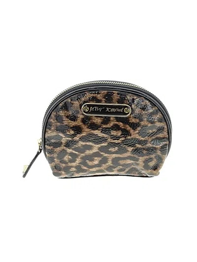 Pre-owned Betsey Johnson Makeup Bag In Gold