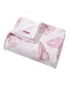 Betsey Johnson Malachite Butterfly Ultra Soft Plush Fleece Blanket, King In Light Pink,sea Pink
