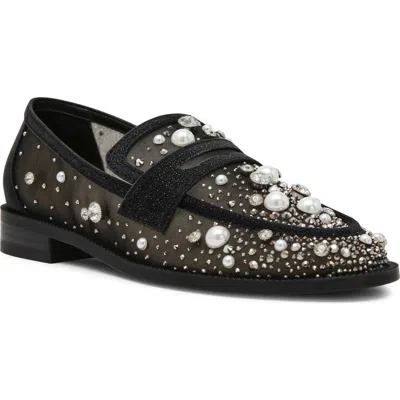 Betsey Johnson Maren Crystal Loafer In Animal Print