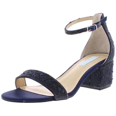 BETSEY JOHNSON MARI WOMENS SATIN EMBELLISHED HEELS