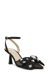 Betsey Johnson Mark Ankle Strap Mesh Pump In Black