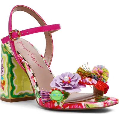 Betsey Johnson Masen Ankle Strap Sandal In Multi