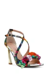 Betsey Johnson Mikah Ankle Strap Sandal In Black Multi