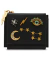 Betsey Johnson Mini Celestial Bifold Wallet In Black