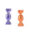 Betsey Johnson Multi-colored Candy Mismatch Stud Earrings In Multi