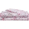 Betsey Johnson Satin 4 Piece Sheet Set, King In Pink