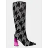 Betsey Johnson Women's Naomy Tall Block-heel Boots In Black
