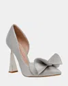 BETSEY JOHNSON NOBBLE METALLIC PUMPS IN SILVER