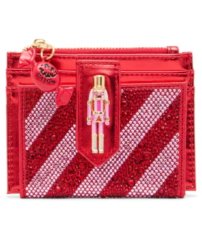 Betsey Johnson Nutcracker Wallet In Pink Stripe