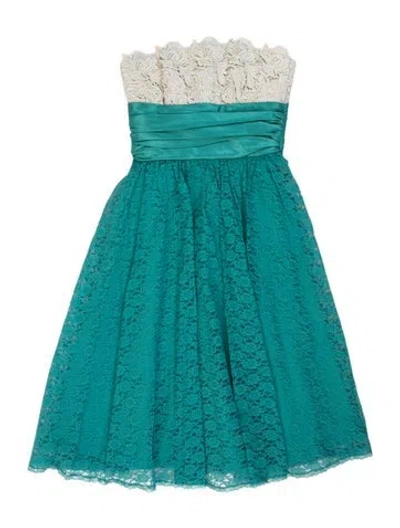Pre-owned Betsey Johnson Nylon Mini Dress In Blue