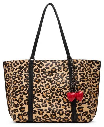 Betsey Johnson On The Prowl Medium Tote Bag In Animal Print