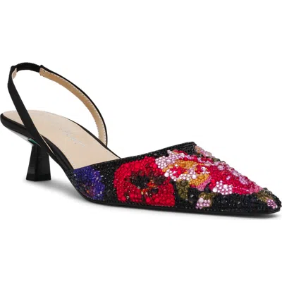 Betsey Johnson Oppal Rhinestone Slingback Pump In Multi