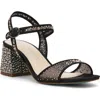 Betsey Johnson Otis Ankle Strap Sandal In Black