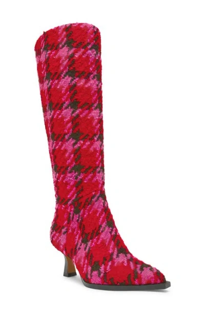 Betsey Johnson Women's Pamella Kitten-heel Dress Boots In Fuchsia Multi