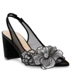 Betsey Johnson Petra Floral Heels In Black In Black