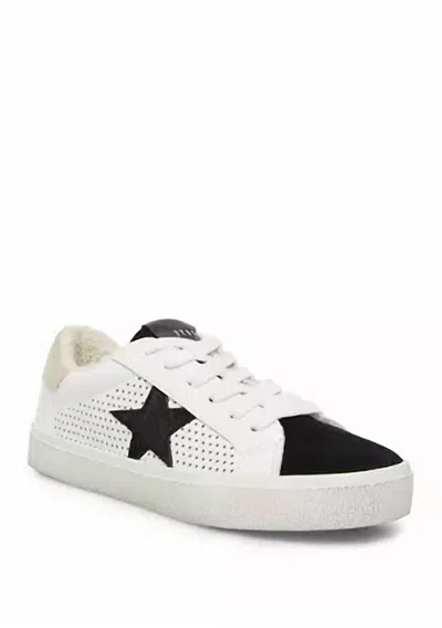 Betsey Johnson Philip Sneaker In Black / White In Multi