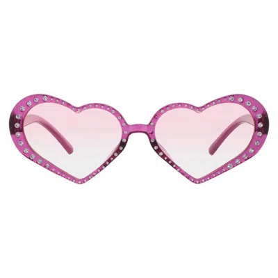 Betsey Johnson Pink Irregular Ladies Sunglasses 10267767.cgr Pnkpnk In Neutral